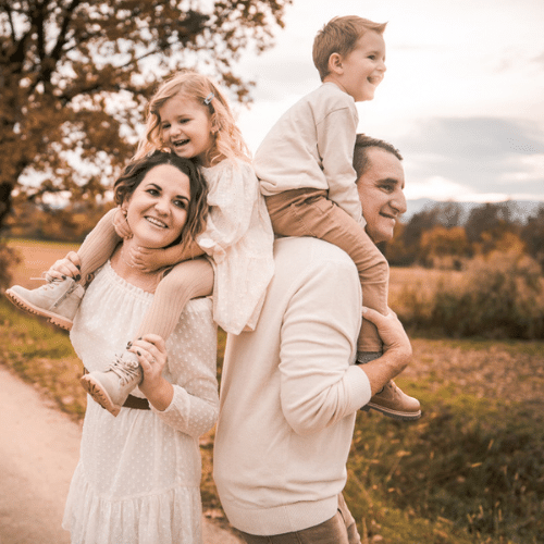 Babyfotografie, Glückliche Familie